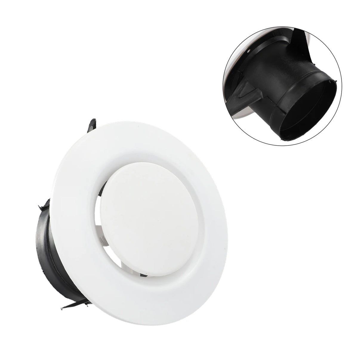 Exhaust Hood ABS Air Vent Extract Valve Grille Round Diffuser Ducting Ventilation Cover Air Volume Cooling Vent 75mm 100mm 125mm