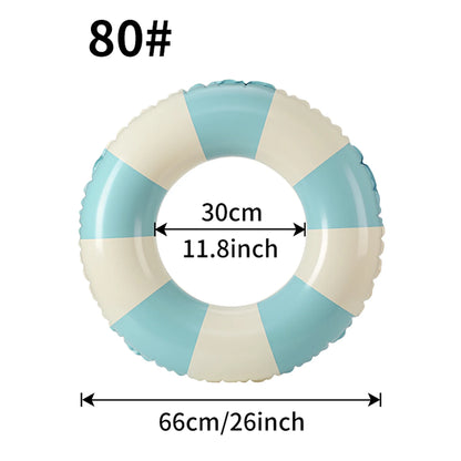 1PC Ins Style Macaron Inflatable Swimming Ring Adult Thickened Pool Float Summer Pool Party Water Toy