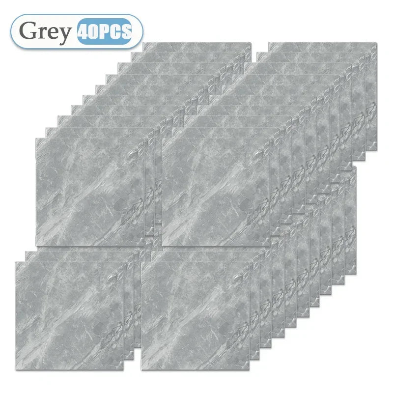 10/20/40PCS 30x30cm Self Adhesive Wallpaper Waterproof Tile Stickers FloorSticker for Kitchen Bathroom Ins Style Home Decor