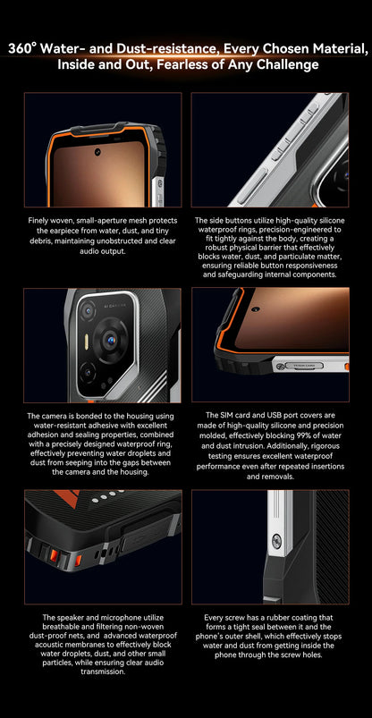 Blackview OSCAL PILOT 3 5G Mobile Phones AI Rugged Smartphone MTK 6300, 6.78' 2.4K Display 120Hz, 12GB 256GB, 7500mAh Phones