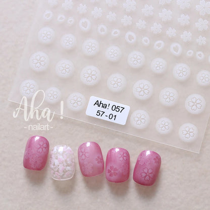 White Bloom Translucent Hollow Butterfly Heart Nail Sticker Press on Nails Decals Hollow Heart Star Moon Shape Sticker Sliders