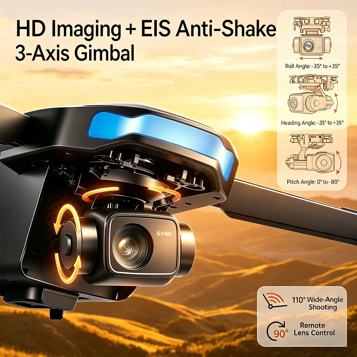 New S-X1 GPS Drone Professional 4K HD Camera Security UAV 3-Axis Gimbal Brushless Dron With Large Screen Control RC Quadcopter