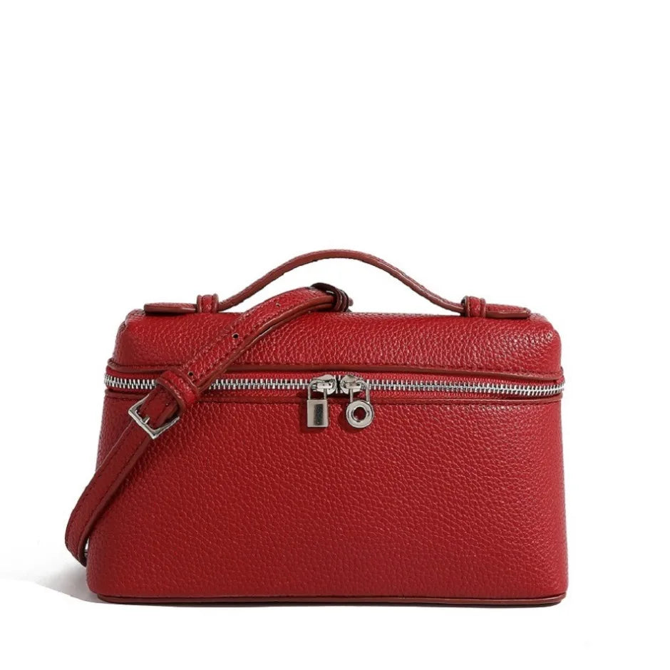 Premium Sense of Niche Lychee Grain Shoulder Bag Simple Fashion Lunch Box Women's Bag Exquisite Mini Handheld Crossbody Bags