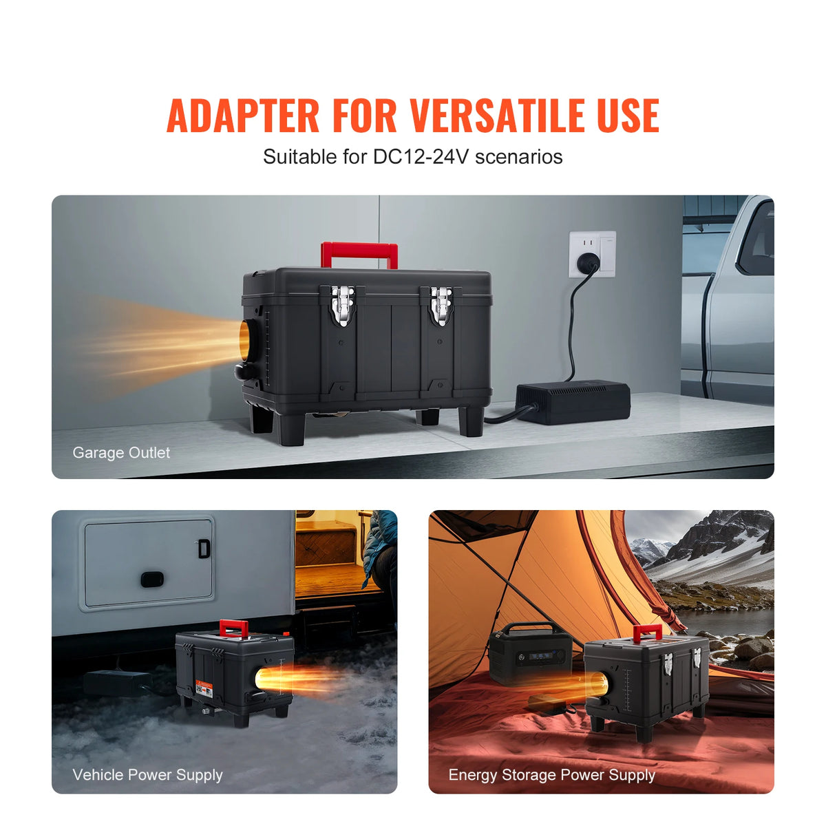 SucceBuy 8KW Diesel Heater 12V/24V All in One Diesel Air Heater with Bluetooth APP Control Display Screen and CO Alarm Fast Heating Portable Car Heater for Vehicles and Garage