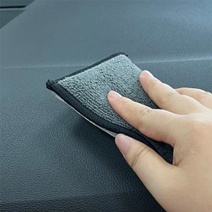 2-10Pcs Auto Detailing Tools Soft Double Side Microfiber Scrubbing Sponge Car Leather Cleaning Microfiber Towel Wax Sponge