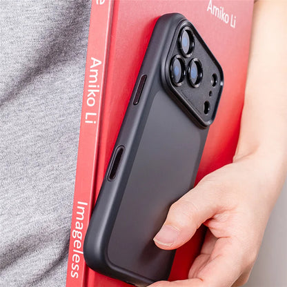 Active Touch Camera Button Matte Armor Case For iPhone 17 Air 16Pro 15 17Pro Max Translucent Hybrid Shockproof Hard Phone Cover