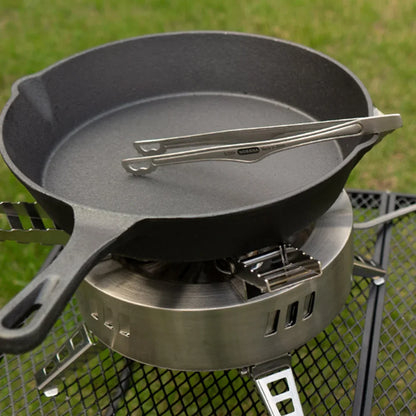 NOBANA Camping Clip Stainless Steel Kitchen Beef Food Tongs Ultralight Heat-Resistant Reusable Camping Cookware for BBQ Picnic