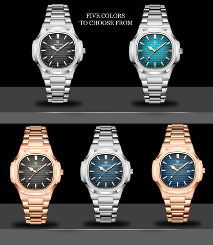 PAAZOMU Top Luxury Brand Man Watch Sports Waterproof Luminous Date Men Wristwatch Square Dial Quartz Men's Watches High Quality