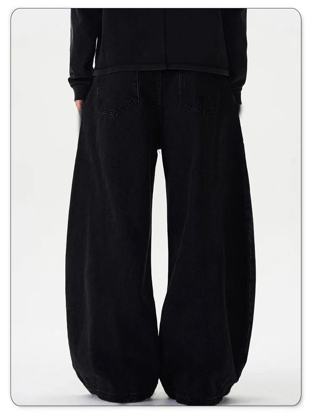 High Streets Spring Summer Men's Jeans American Baggy Wide Leg Curved Knife Denim Pants Loose Solid Color Male Trendy Trousers