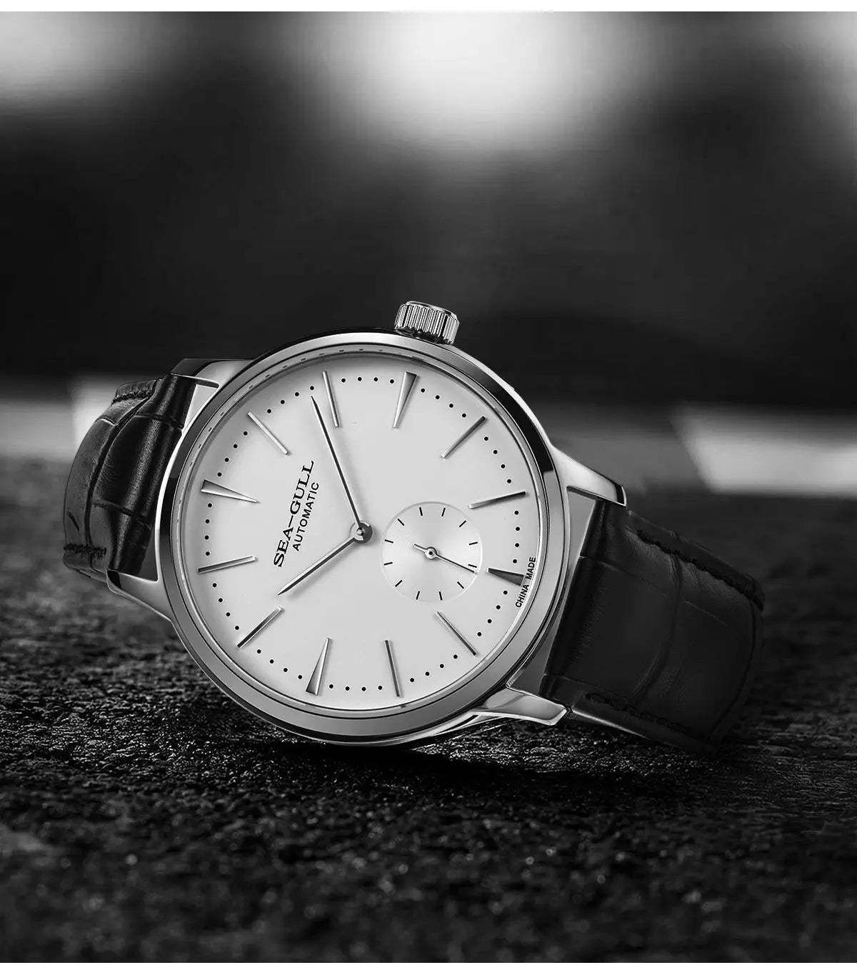 Seagull New Business Watch Men's Mechanical Wristwatches 50m Waterproof Leather Valentine Male Watches Relogio Masculino 6075