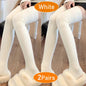 Cashmere Knitted Knee High Socks Women's Solid Soft Long Wool Socks Casual Fluffy Warm Stocking Skinny Thicken Thigh High Socks