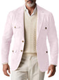 1970s Men's Suede Blazer Retro Slim Fit Two Buttons Multi Pocket High Quality Jacket Fashion Casual Sport Coat For Daily Wear