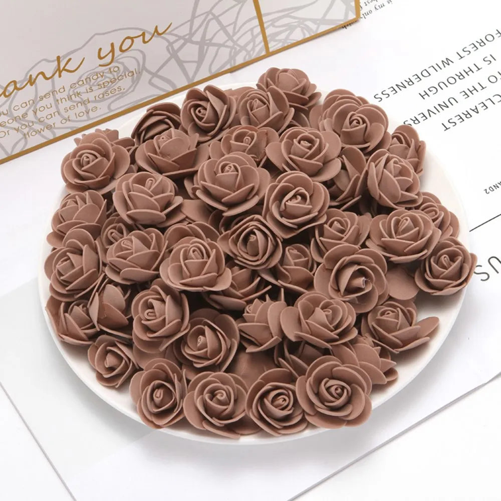 PE foaming Artificial Flowers Home vase table Wedding ornaments DIY gift Scrapbook Bubble Bear Valentine's Day Arch wreath Decor