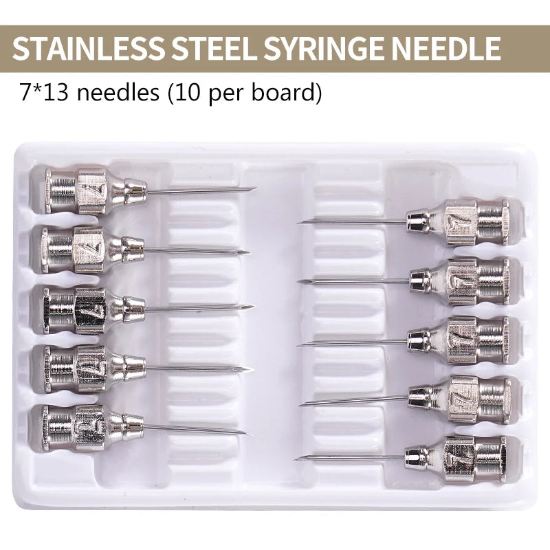 1ml-10ml Veterinary Automatic Continuous Syringe Adjustable Vaccine Injection 10pcs Needle for Livestock Pig Cow Sheep Chicken