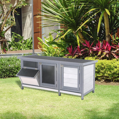 Gray Square Wooden Pet Cage for Small Animals Such as Rabbits, with Assembly Required, Made in Spain.
