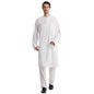 Muslim Men Jubba Thobe 2 Pice Set Top with Pant Mens Abaya Long Islamic Eid 2025 Ramadan Long Robe Saudi Wear Caftan Dubai Arab