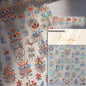 5D Gold Stamped Silver Sun Stars Snake Nail Art Stickers Totems Reliefs Self Adhesive Dark Chinese Style Manicure Decals