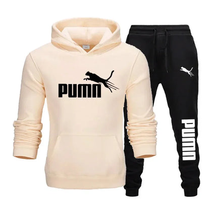 2026 Ne w Autumn and Winter Men's Pullover Hoodie and Pants Two-Piece Set Fashionable Trendy Fitness Casual Sportswear