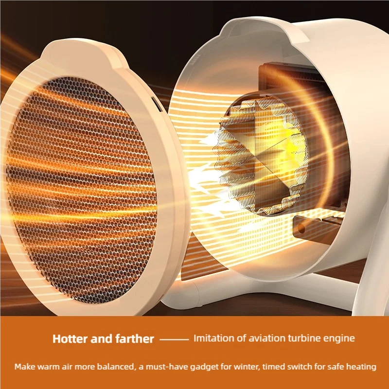 Portable desktop electric heater suitable for home and office use Mini fan heater suitable for desktop use and foot warmer
