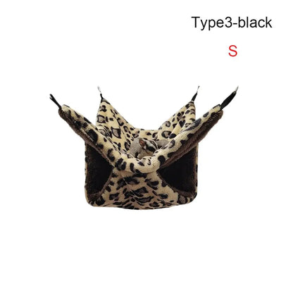 Warm Plush Hamster Hammock Small Animal Double-layer Thicken Sleeping Bag Nest Pets Rat Squirrel Hanging Cage House