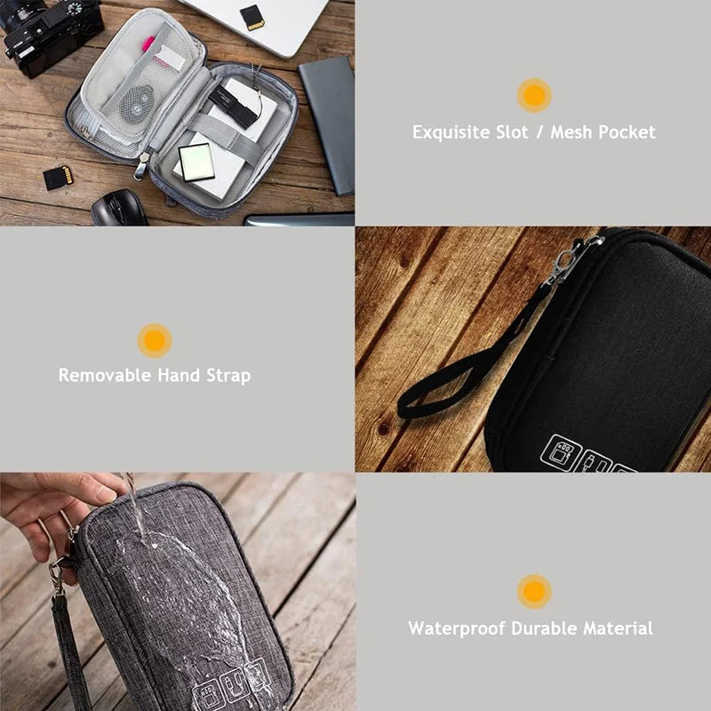 Organizer Bag Cable Organizer Travel Cord Organizer Case Pouch Portable Carrying Case For Charger Hard Drive Earphone USB Card