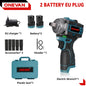 ONEVAN 500N.M Brushless Electric Impact Wrench Handheld Cordless Electric Screwdriver Wrench Power Tool With Lithium-Ion Battery
