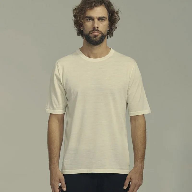 100% Merino Wool T Shirt Men Base Layer Merino Shirt Wicking Breathable Quick Dry Anti-Odor No-itch Big USA Size