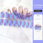 16/22 Tips Semi Cured Gel Nail Stickers for UV Lamp Designer Adhesive Nail Gel Wraps DIY Long-lasting  Nail Decoration