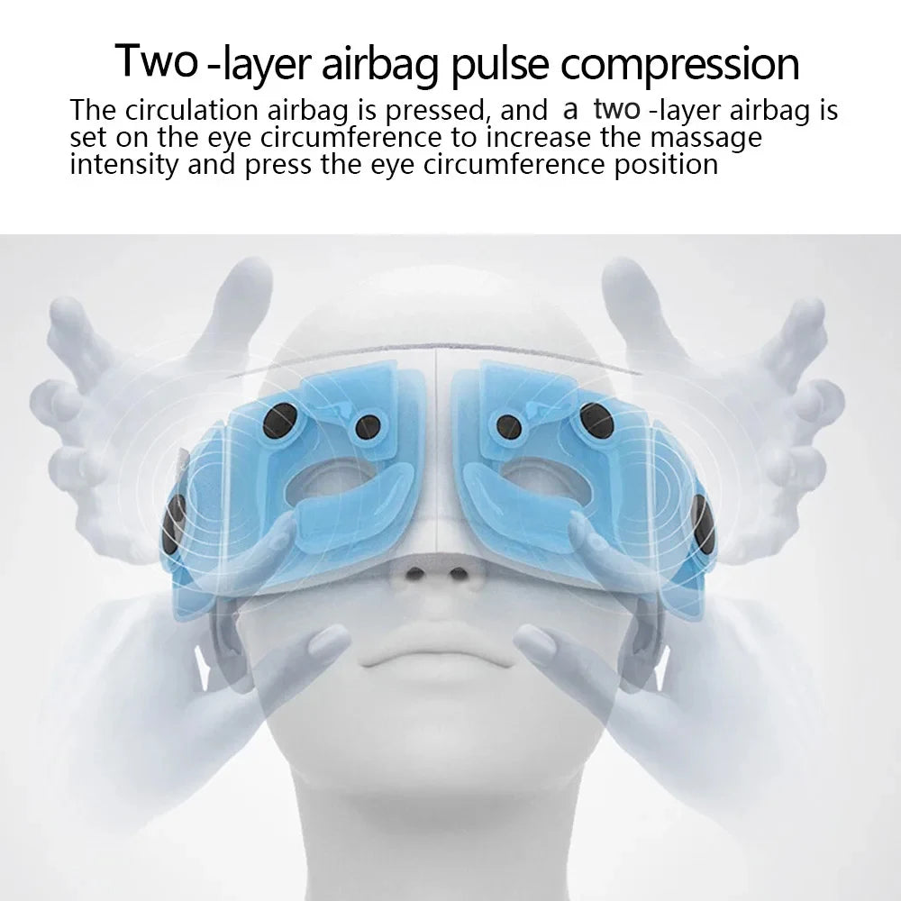 Eye Massage Device Vibration Airbag Pressure Eye Massager Bluetooth Music Relax Fatigue Eye Care Improve Sleep Tools Foldable