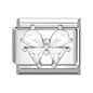 New Shiny Zircon Heart Butterfly Flower Star Bow Italian Charm Links Fit 9MM Stainless Steel Bracelet Girls' DIY Making Gift
