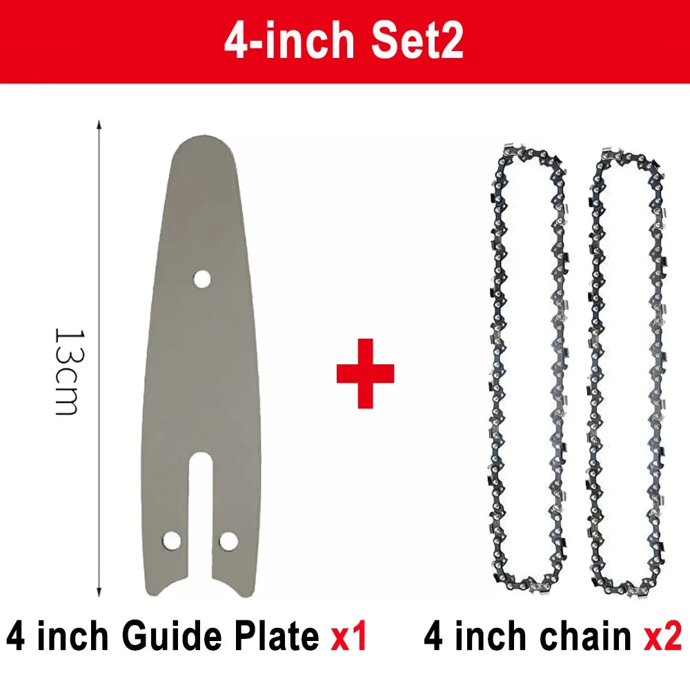 1/4 chainsaw chain guide 4/6/8/10 inch portable electric saw mini chainsaw logging saw blade Pruning chain saw chain accessories