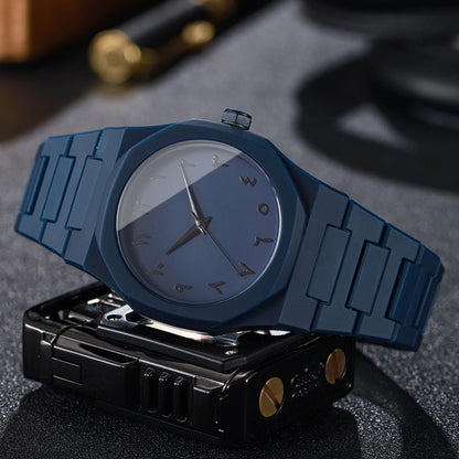 1/5PCS Fashion Plastic Strap Men Business Watches Casual Analog Sports Quartz Watch For Mens Clock Reloj Hombre