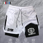 Men 2 in 1 Double Deck Marathon Running Shorts Fitness Training Pants Men's Racing Shorts Gym Wear Jogging Workout Sports Shorts