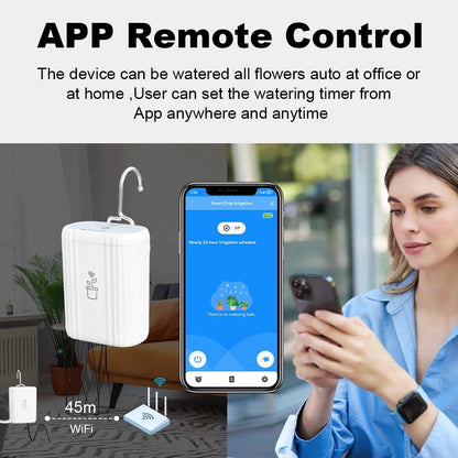WIFI Intelligent Drip Irrigation Automatic Watering Pump System Kit Flower Plants Home Sprinkler Drip Garden Tool Work with Tuya