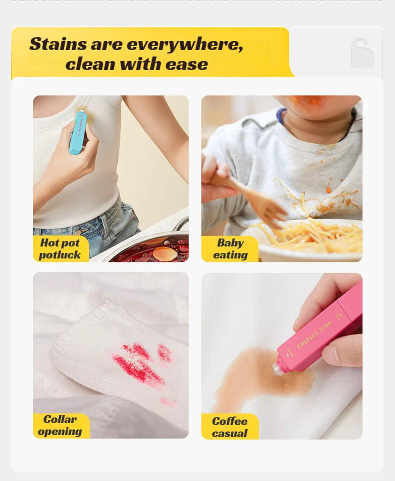 White Clothes Stain Remover Pen Strong Portable Waterless Tant Oil Stain Remover Pen