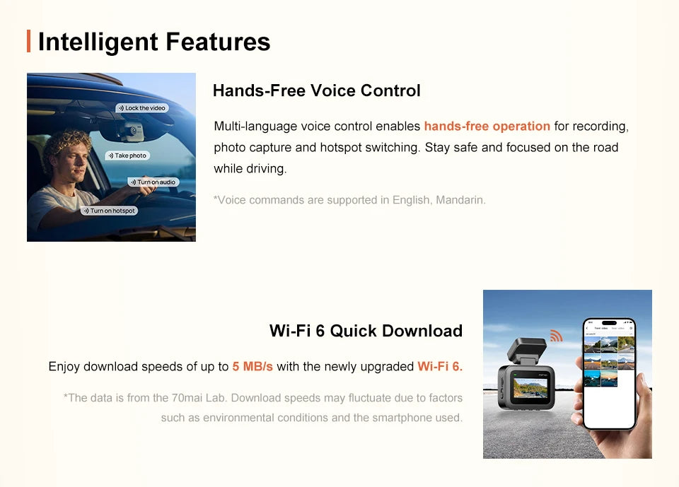 Global Version 70mai Dash Cam A800Nano 4K Image HDR GPS ADAS 24H Parking  70mai A800Nano True 4K Car DVR