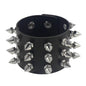 Gothic Punk Hip Hop Rock Spike Rivet Stud PU Leather Wristband Bracelet Bangle