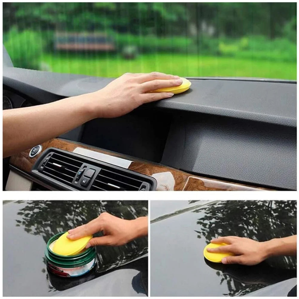 10Pcs Round Car Waxing Polish Wax Foam Sponge High Density Applicator Pads Cleaning Sponge Auto Detail Washing Car Cleaning Tool