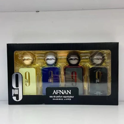 AFNAN 4PCS Perfume Set 30ml Unisex Eau De Parfum Long Lasting Fresh Sweet Woody Aromatic Fragrance Collection Luxury Mini Gift