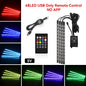 Neon 36 48 72 LED Car Interior Ambient Foot Light Kit Backlight Remote App Music Control Auto RGB Atmosphere Decorative Lamp