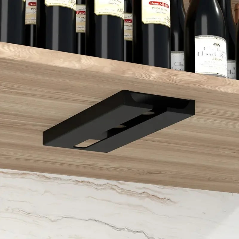 Under Cabinet Wine Glass Holder Multifunctional Stemware Rack for Kitchen Bar Storage Kitchen Storage Cabinet Storage Rack
