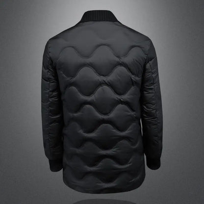 High quality 2025 Winter 90% White Duck New Fashion British Style Casual Loose Slim Mid-length Down Jacket