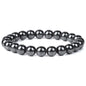 Men Hematite Bracelet Loss Weight No-magnetic Black Hematite Bead Bracelet Healing Health Therapy Balance Pulsera Jewelry Gift