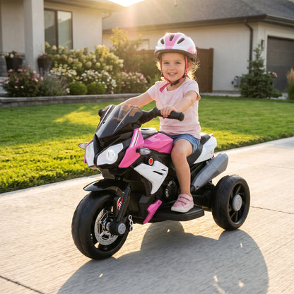 3-wheel electric motorcycle for children, 6V, electric motorcycle for kids aged 3 to 5, with lights and sounds, 86x42x52cm, load capacity: 25 kg