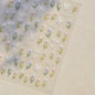 White Flower Petal Cherry Blossom Peach Blossom Falling Petal Floral Gradient 5D Self Adhesive Nail Art Sticker Manicure Decals