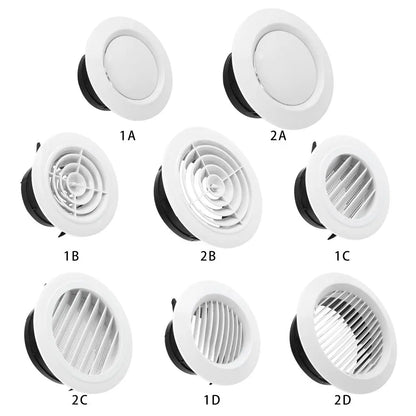 100/150mm Various Shapes Air Vent Extract Valve Grille Air Circulation Vents Cover Round Ducting Ventilation Cover Accessories