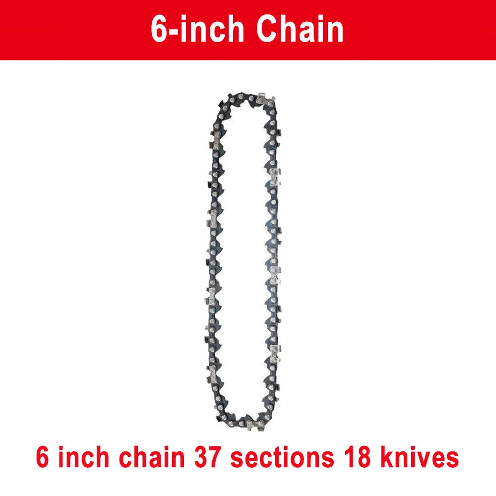 6" Saw Chain for Mini Chainsaw Mini Steel Chainsaw Chains Electric Chainsaws 37 knots 18 knives Chain Replacement Saw Accessory