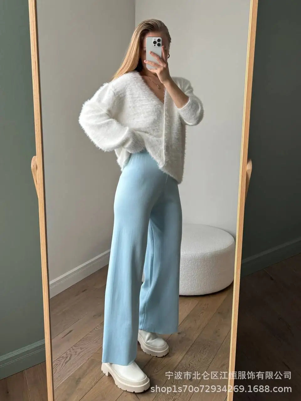 Women New Knitted Thick Cashmere Wool Cardigan Chic V Neck Single Breasted Fashion Long Sleeve Sweater Fall Winter Coat Outwear