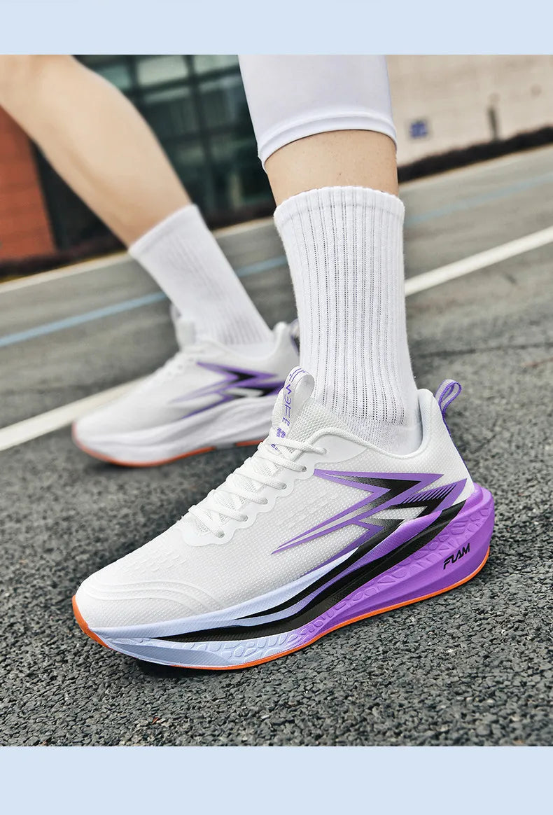 Men Running Shoes Speciality Marathon Sports Shoes Breathable Lightweight Carbon Board Women's Trend Athletic Sneakers Women