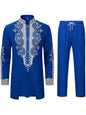 Muslim Robe Trousers The Traditional Dress of Arab Men 3D Pattern Printing Black White Yellow Navy Blue Long-Sleeved